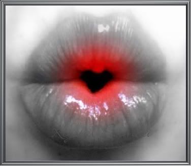 Color Splash Red Heart Lips Kiss Pictures, Images and Photos