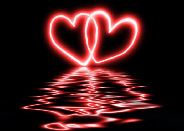 neon emo hearts