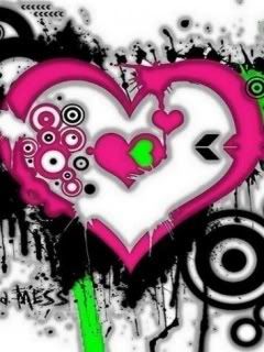 emo pink heart