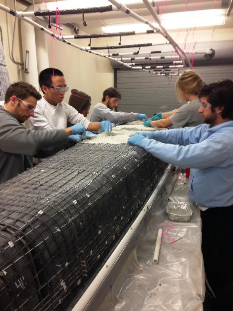 Assembling the Concrete Canoe