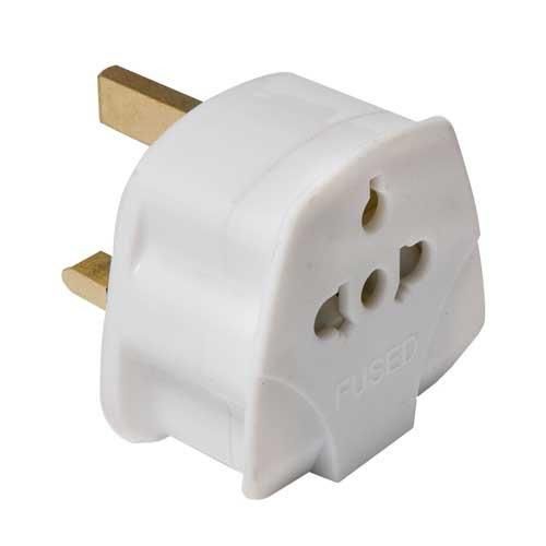 3 PIN-UNIVERSAL TO UK PLUG TRAVEL ADAPTOR-UNIVERSAL AU US USA AUS EU