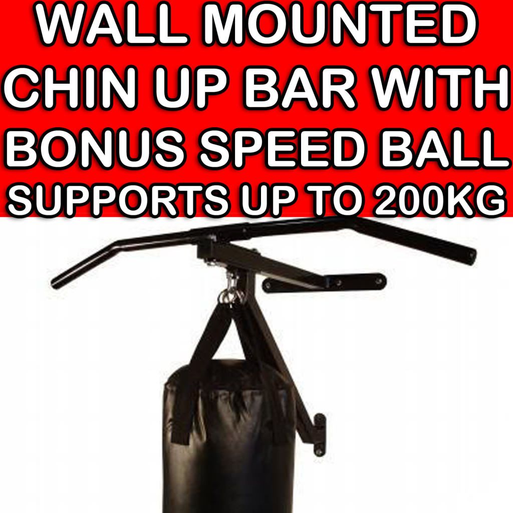 WALL MOUNTED CHIN UP PULL UP BAR PUNCHING BAG SPEED BALL BRACKET STAND