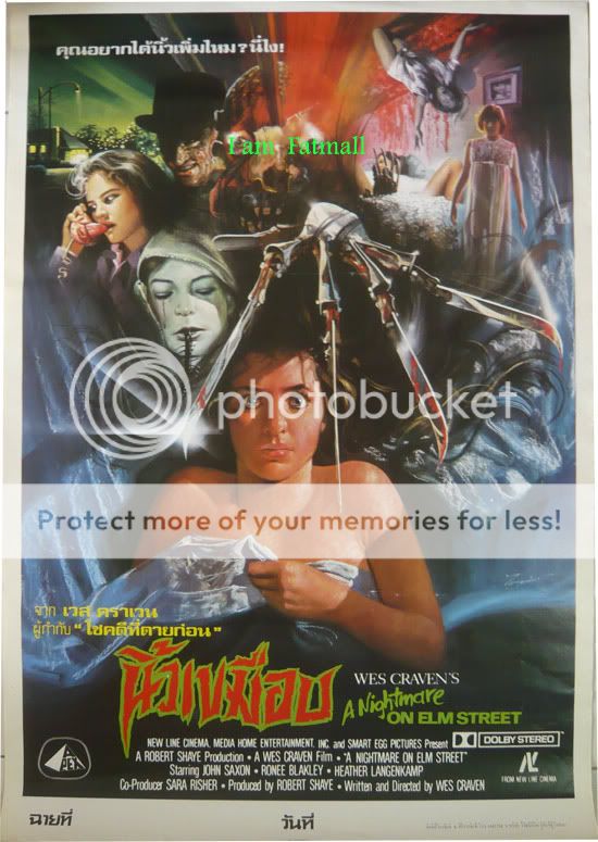 Wes Craven's Nightmare on Elm Street Thai Original Poster Freddy Krueger