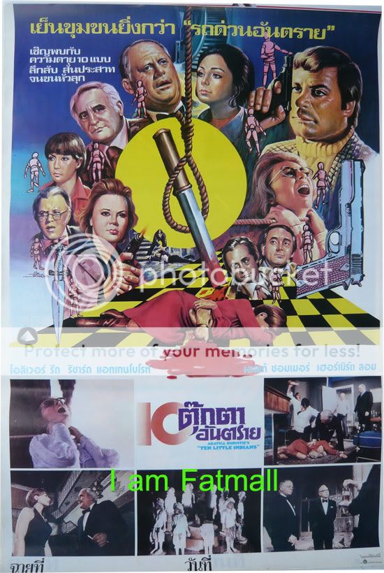 Agatha Christie Ten 10 Little Indians Thai original POSTER 1974 