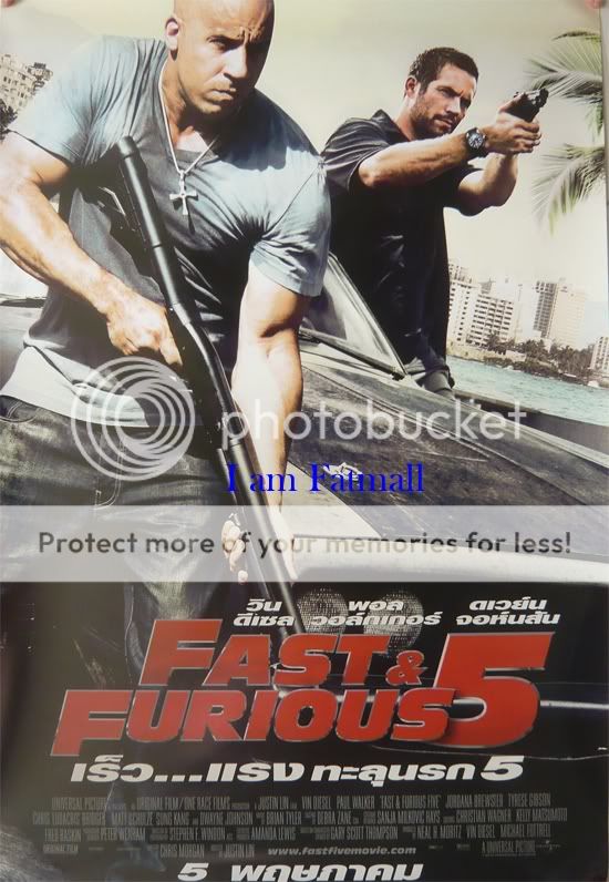 FAST & AND THE FURIOUS FIVE 5 origina POSTER Vin Diesel  